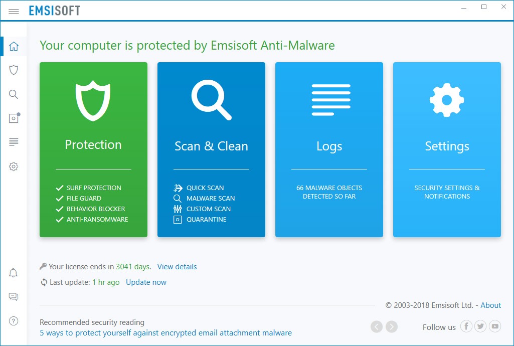 Phần mềm diệt virus hiệu quả nhất Emsisoft Anti-Malware