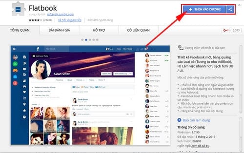 Thay đổi giao diện Facebook với Flatbook
