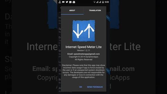 Ứng dụng kiểm tra chất lượng mạng Speed Meter Lite