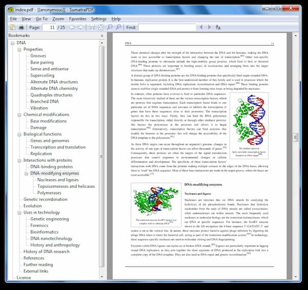 Sumatra pdf - phần mềm đọc sách epub