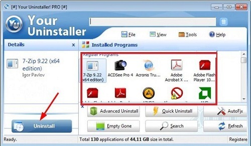 Cách gỡ bỏ phần mềm tận gốc bằng Your Uninstaller! Pro