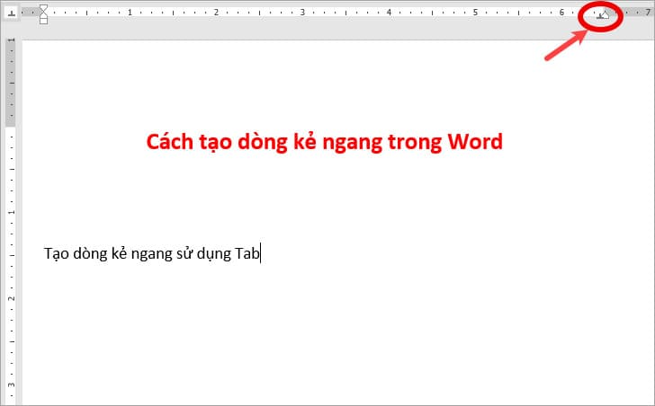 cách tạo dòng kẻ trong Word nhờ Tab