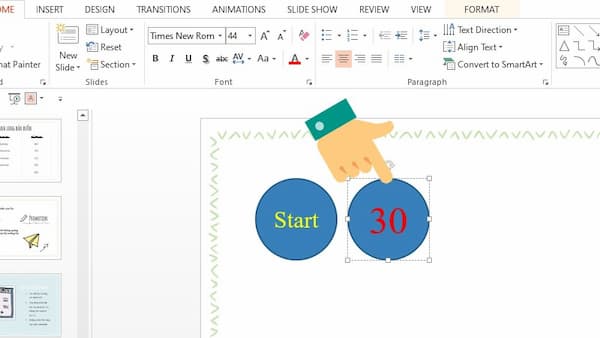 Cách tạo đồng hồ đếm ngược trong powerpoint 2016