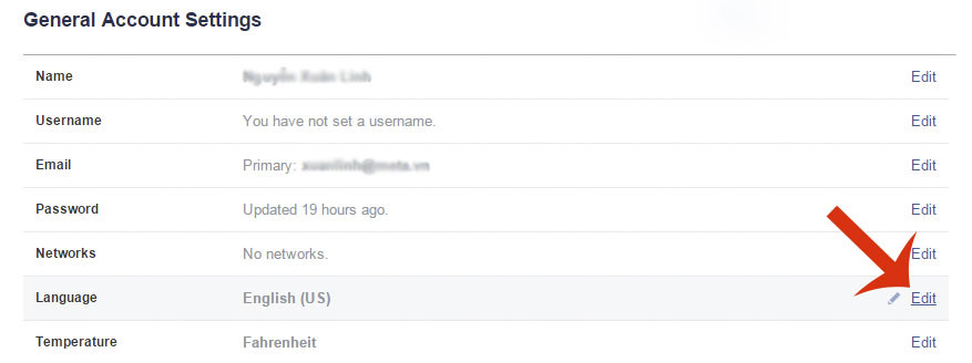 Cách đổi tên Facebook 1 chữ bằng chính hệ thống FB nhanh
