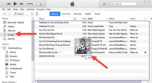 Cách chép nhạc vào iphone bằng itunes