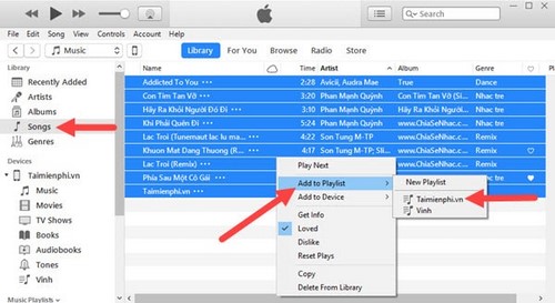 Cách chép nhạc vào iphone bằng itunes