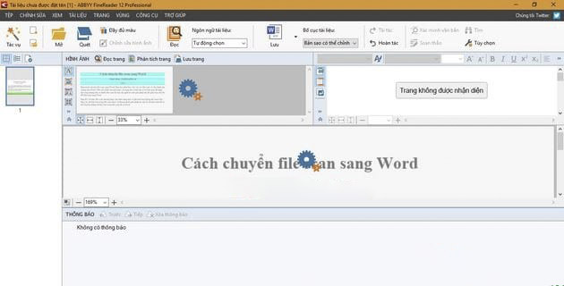 Chuyển file scan sang word bằng phần mềm ABBYY FineReader nhanh