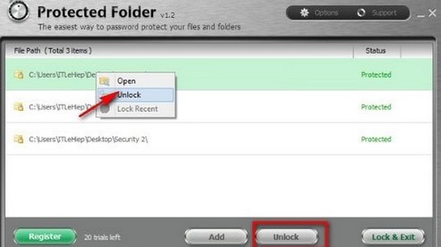 Đặt mật khẩu cho folder bằng phần mềm Protected Folder