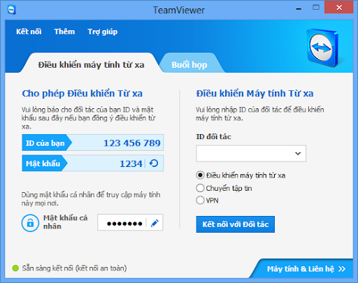 giao diện teamview