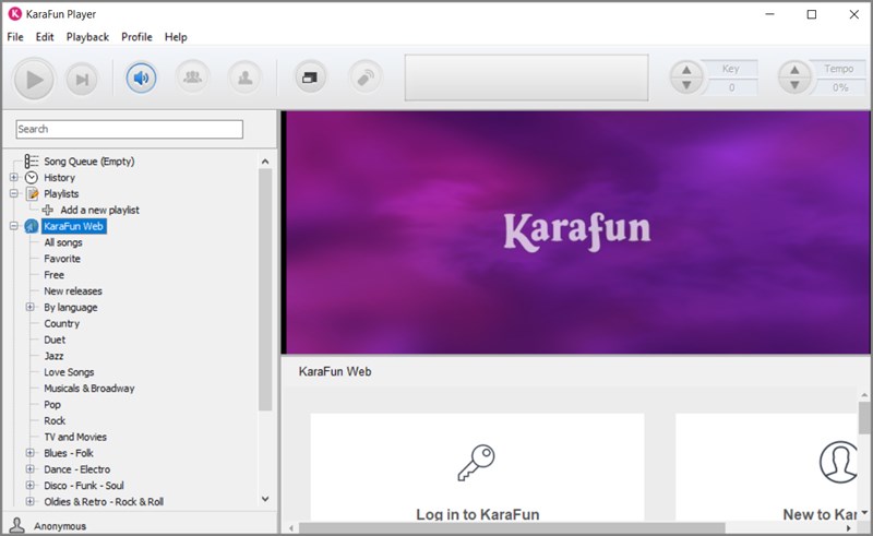 Phần mềm hát Karaoke trên máy tính - KaraFun Player