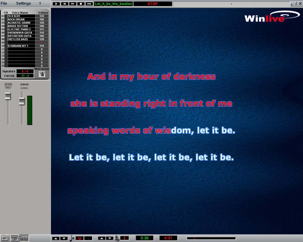 Phần mềm hát Karaoke trên máy tính – Winlive
