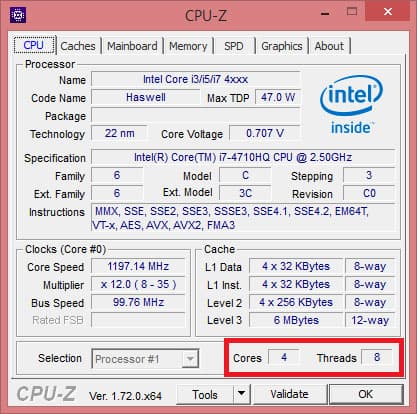 Kiểm tra cấu hình máy tính bằng phần mềm CPU-Z