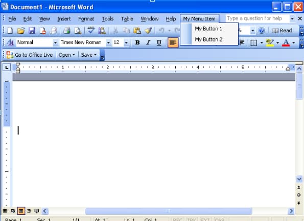 Giao diện MS Word 2003 - Ảnh 2