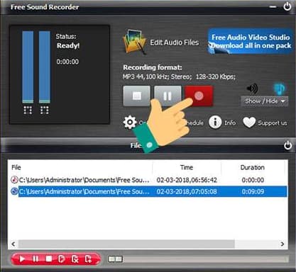  Phần mềm ghi âm trên máy tính Free Sound Recoder - Ảnh 2