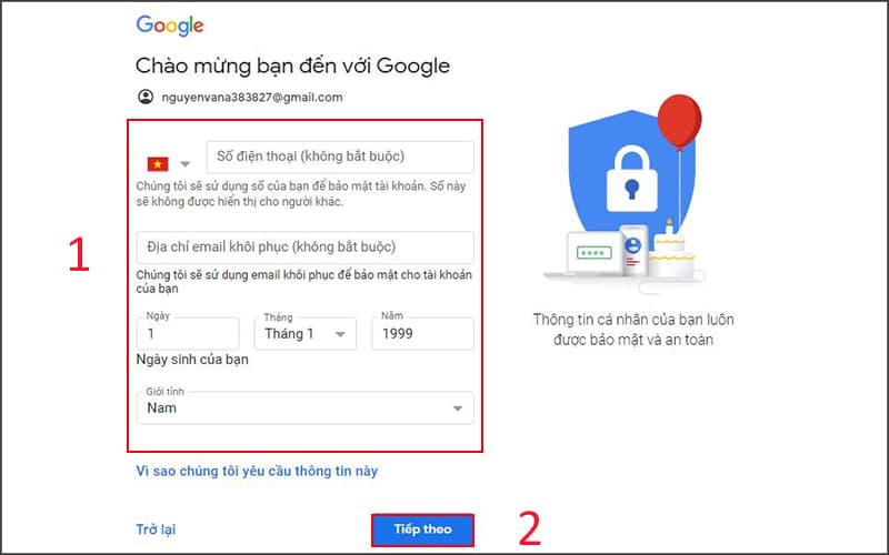 đăng ký gmail  - 2