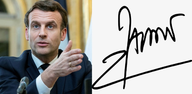 Chữ ký Tổng thống Pháp Emmanuel Macron