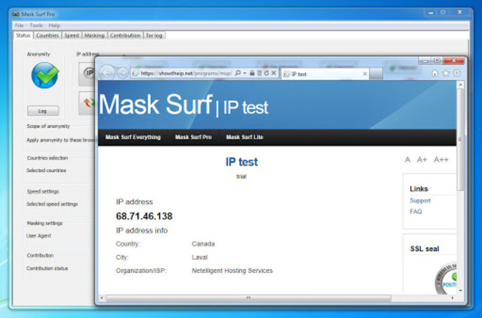 Phần mềm fake IP miễn phí Mask Surf Pro