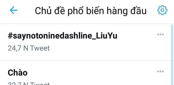 Người Việt đặt hashtag "#Saynotoninedashline_LiuYu và "#HoangSaTruongSa_belongtoVietNam" top trending twitter